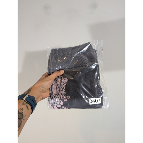 Fabletics Womens‎ Ribbed Floral Seamless Jaqcuard 7/8 Leggings Sz S Gym Running - Picture 8 of 8